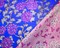 Blue-Fuchsia-Multi Polyester Abstract Floral Chinese Brocade Woven Fabric By the Yard